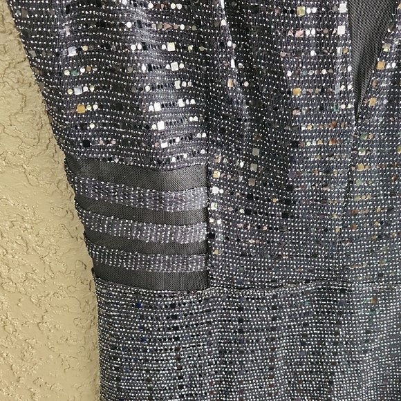 Alexa B Nites Black Sparkle Cutout Dress NWT - Picture 3 of 6